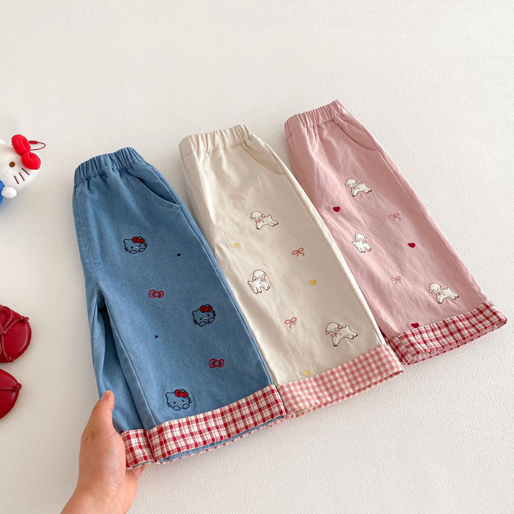 Children's Pants with Kitten and Bows