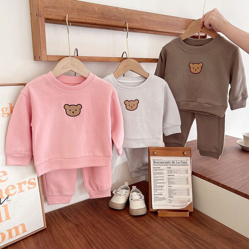 Children's Winter Set with Teddy Bear Design