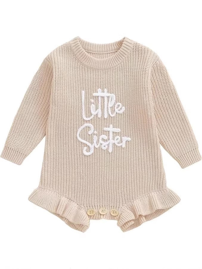 Baby Bodysuit Knitted Sister
