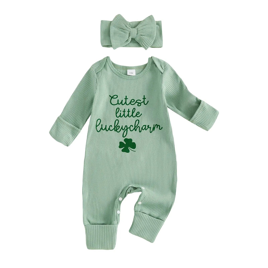 Baby Ribbed Romper + Bow