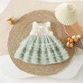 Floral dress for girls with tulle.