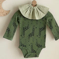 Baby Bodysuit, Green with Giraffes