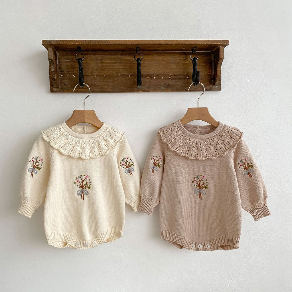 Bodysuit de punto floral para bebé