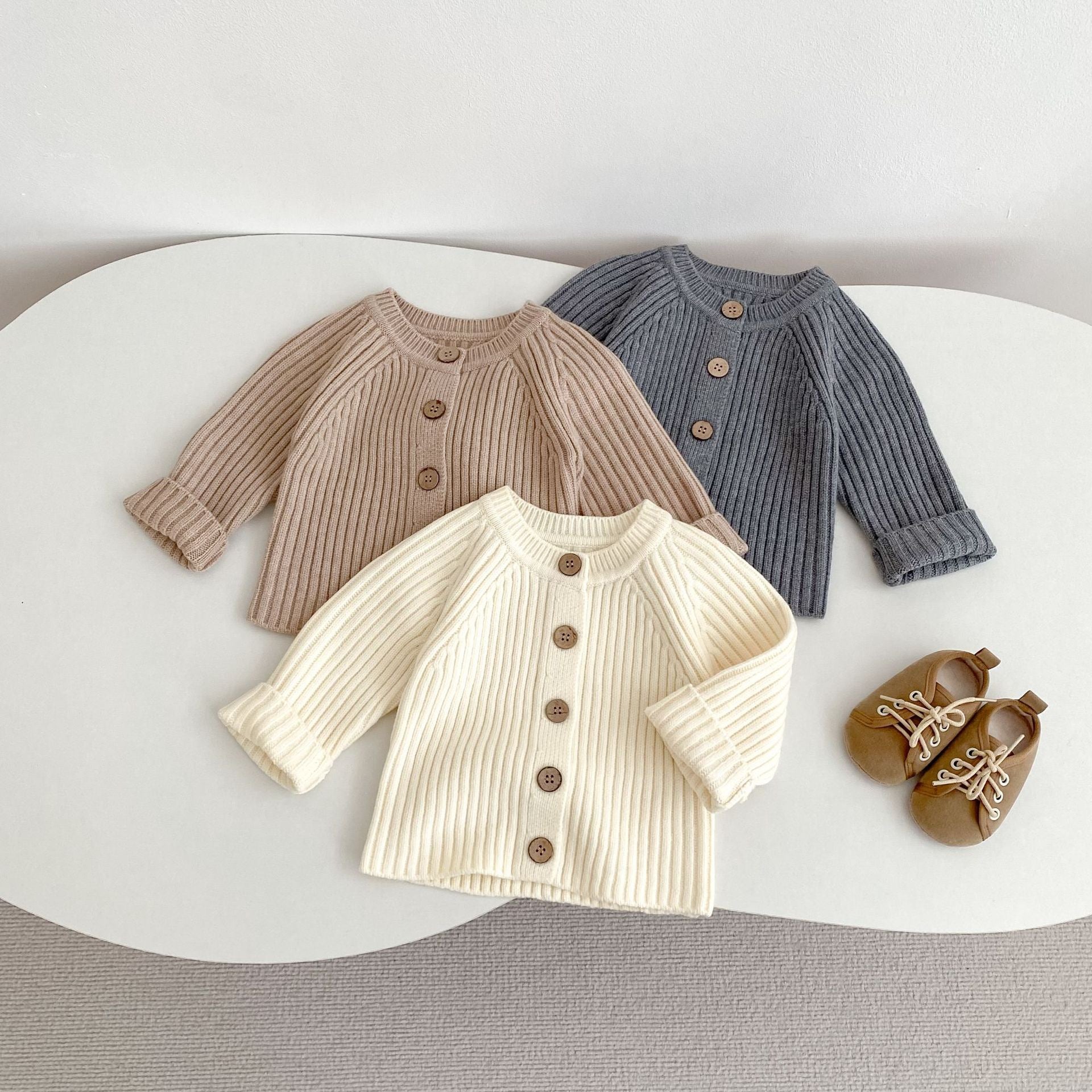 Children's Knitted Jacket with Buttons
