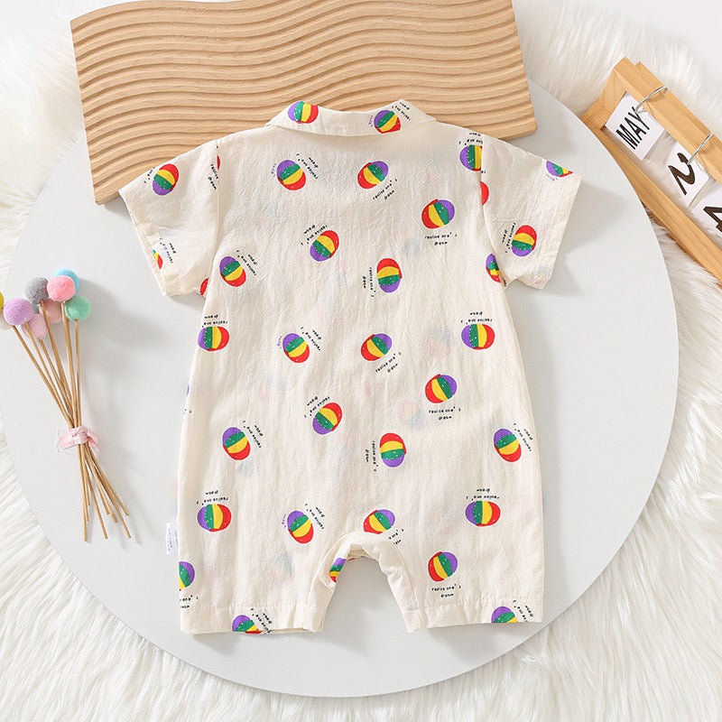 Pagliaccetto estivo per bambini con orsetto
