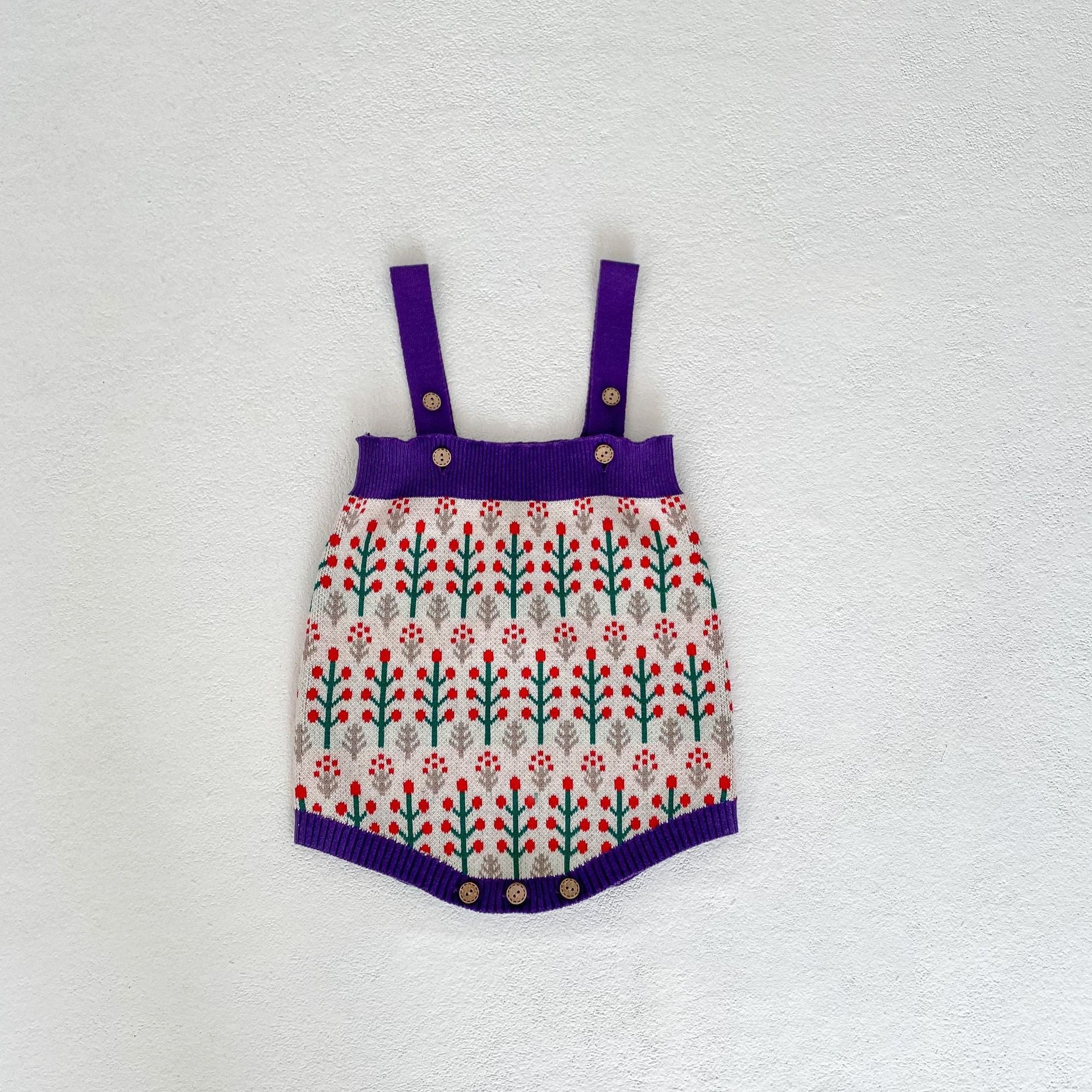 Children's Knitted Set with Little Flowers