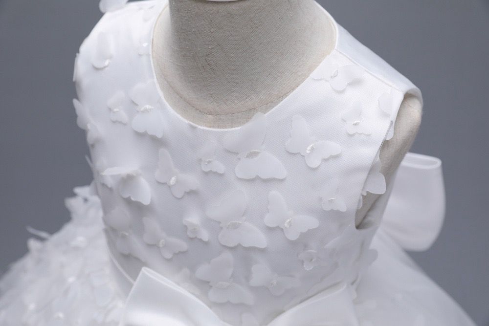 Children's Dress with Butterflies and Bow