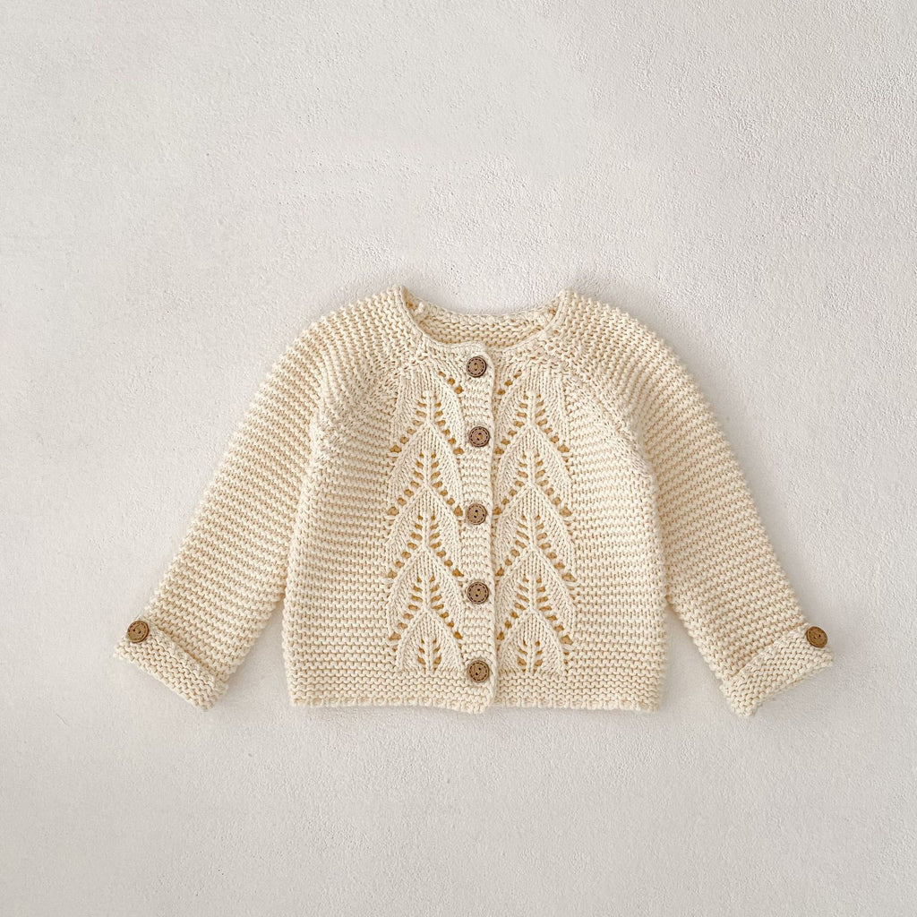 Baby Solid Color Knitted Cardigan Sweater