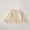Baby Solid Color Knitted Cardigan Sweater
