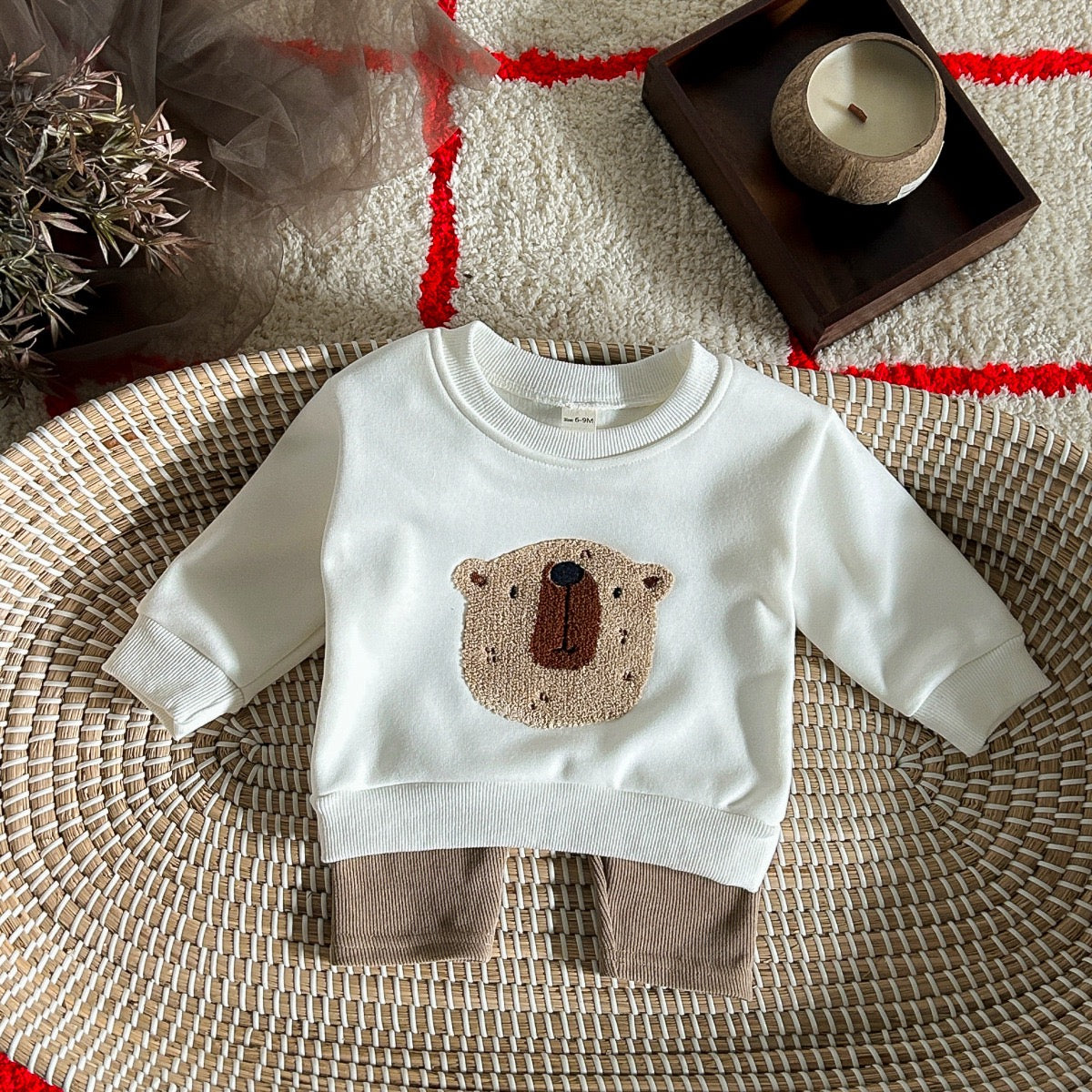 Winter Bear Fleece Hoodie & Pants 2PC Set