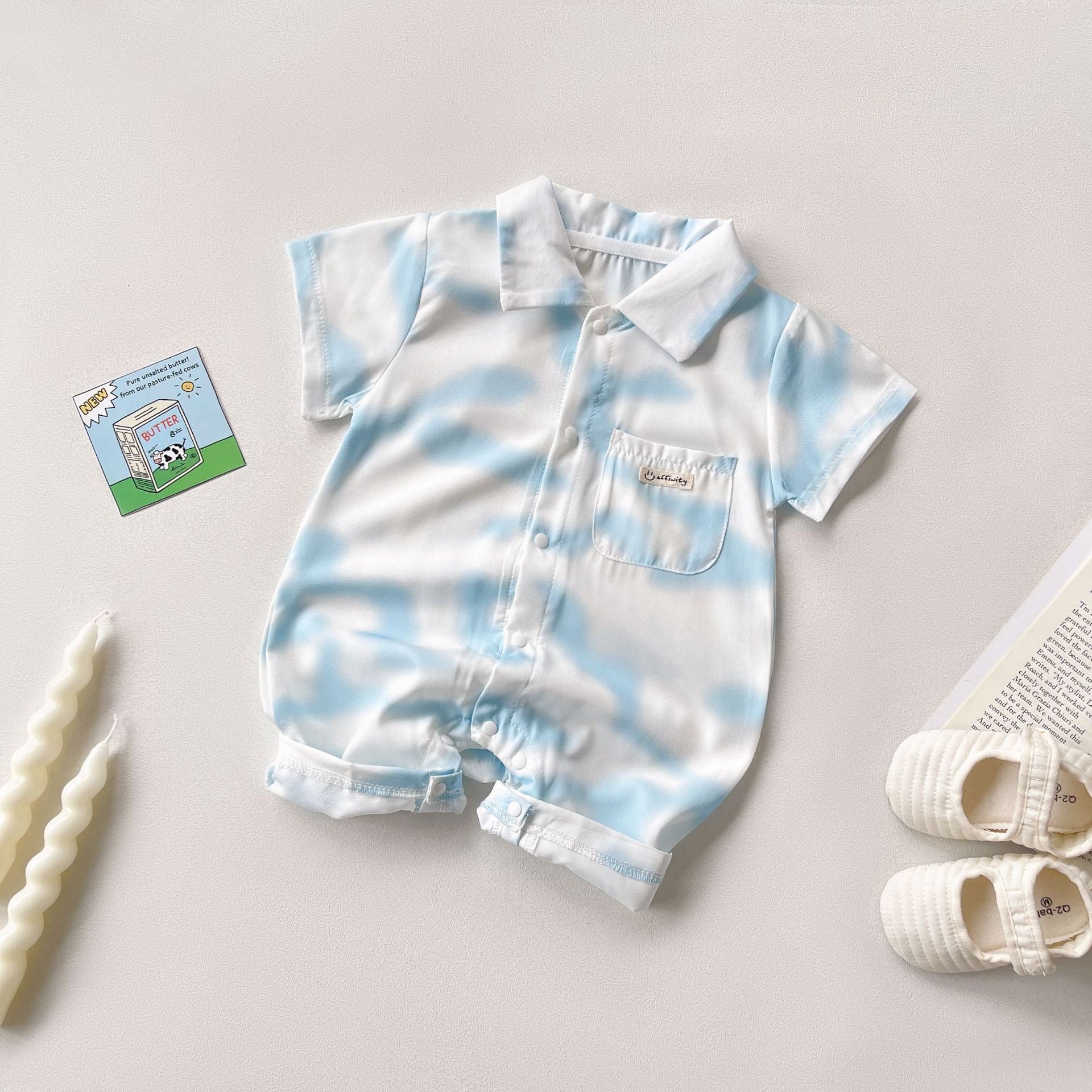 Baby Elephant Romper/Blue