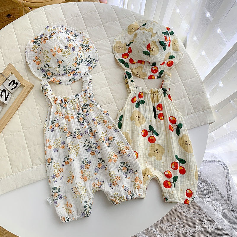 Cherry Romper with Hat