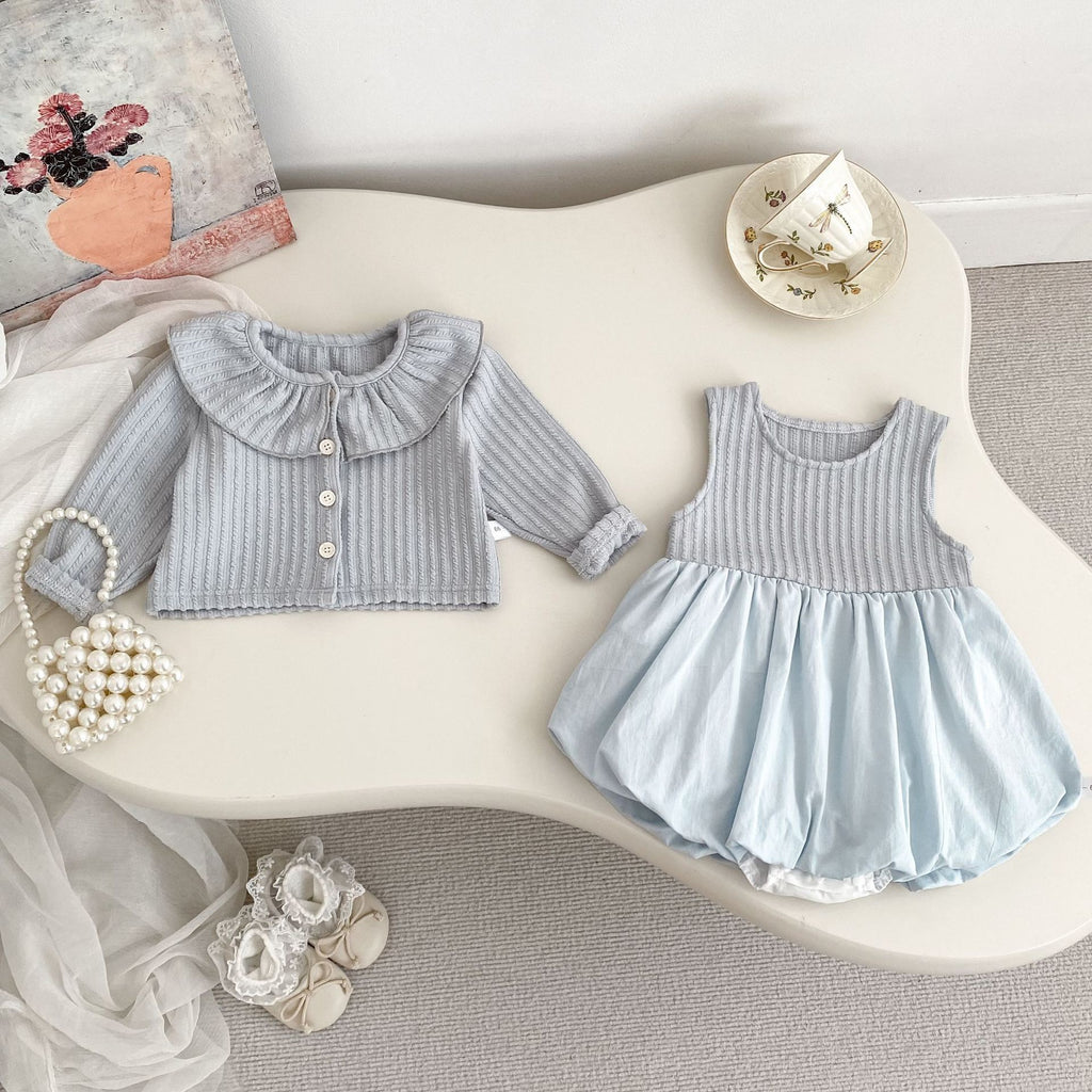 Children's Set: Cardigan + Balloon Dress