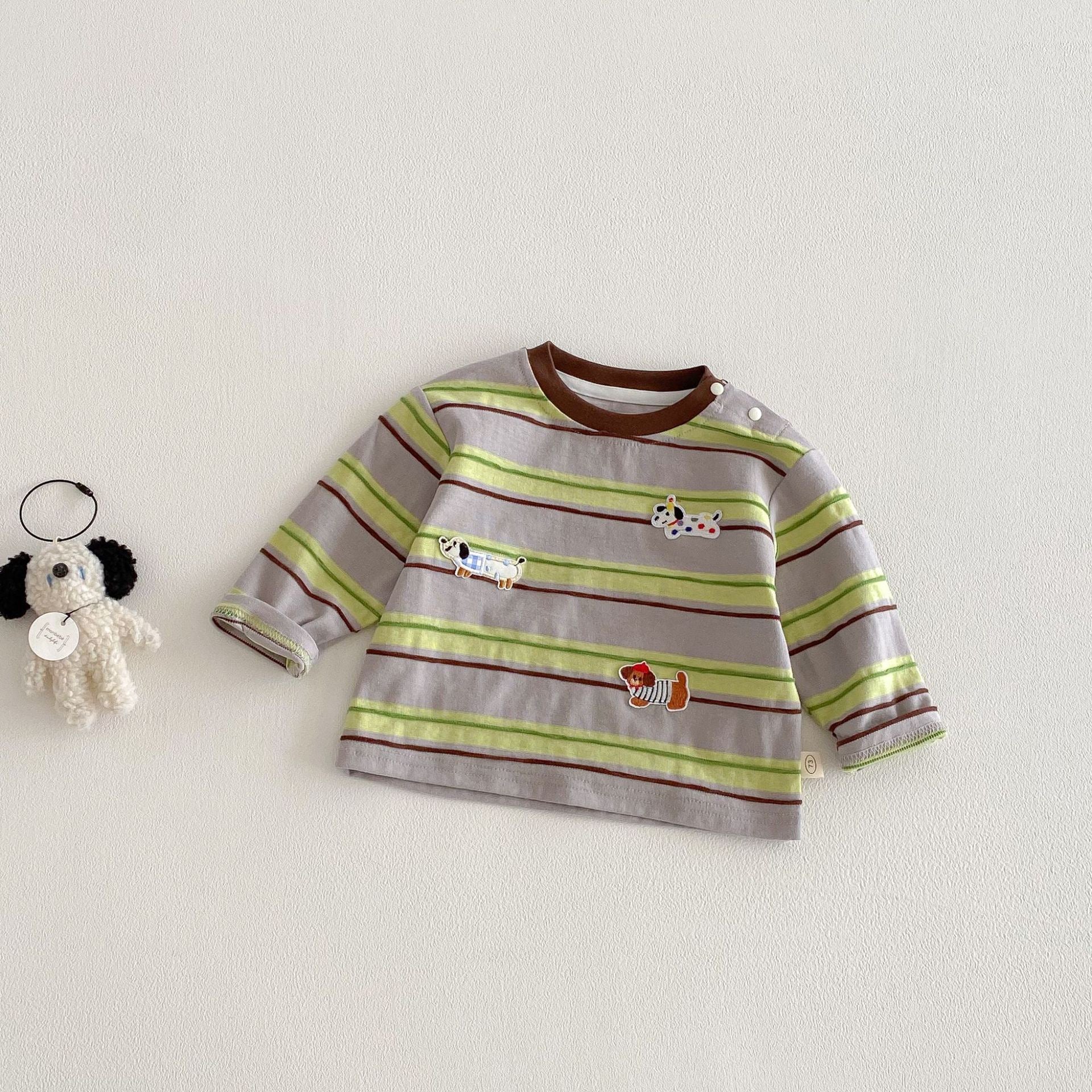Children's Blouse with Puppy Stripes