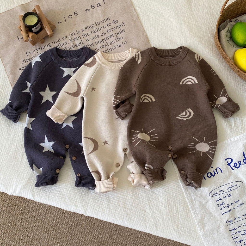 Children's Jumpsuit with Little Stars and Moon