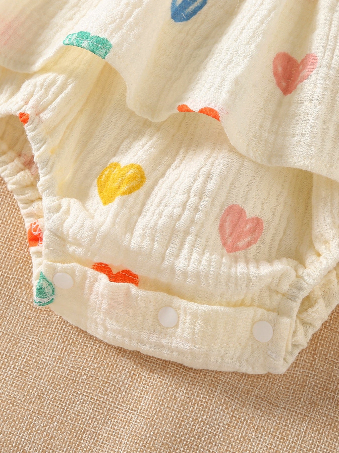 Baby Girl Sleeveless Print Romper with Hat