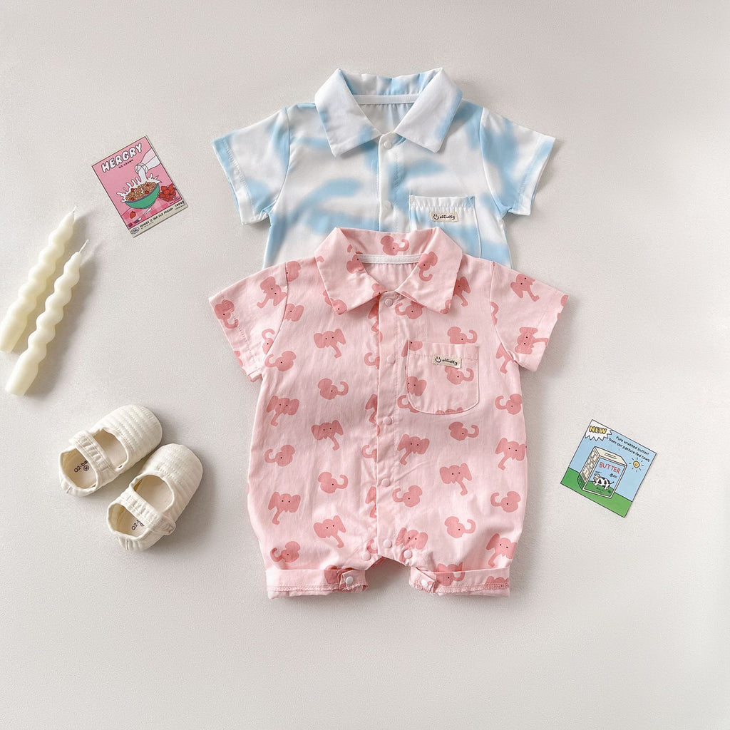 Baby Elephant Romper/Blue