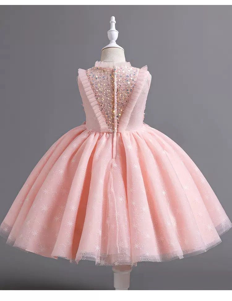 Shiny Floral Children's Party Dress