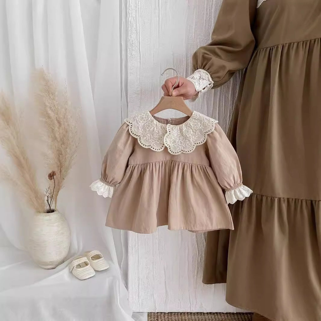 Baby Girl Embroidery Bow Romper Dress