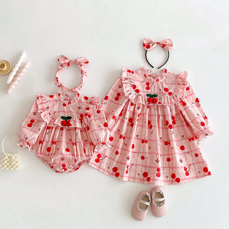 Baby Girl Sister Matching Clothes Newborn Toddler Infant Bodysuit