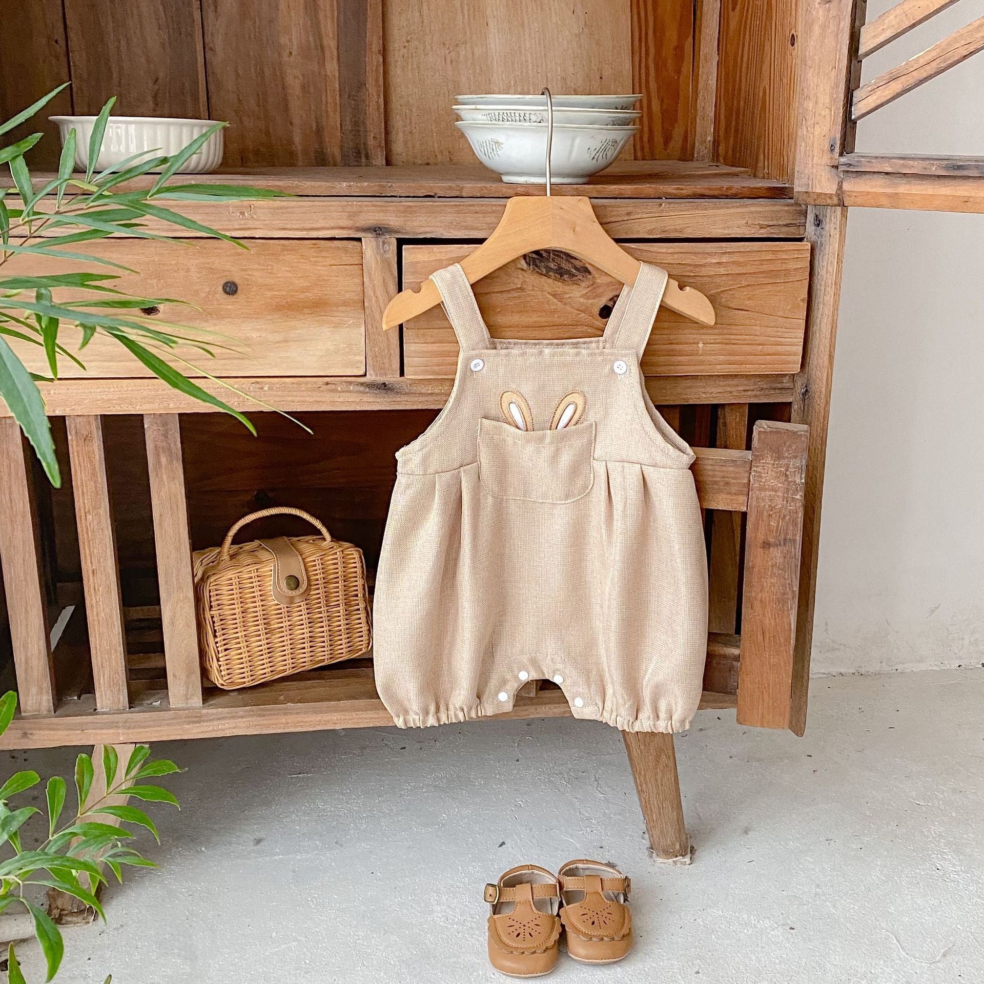 Children's Overalls with Pocket and Ears