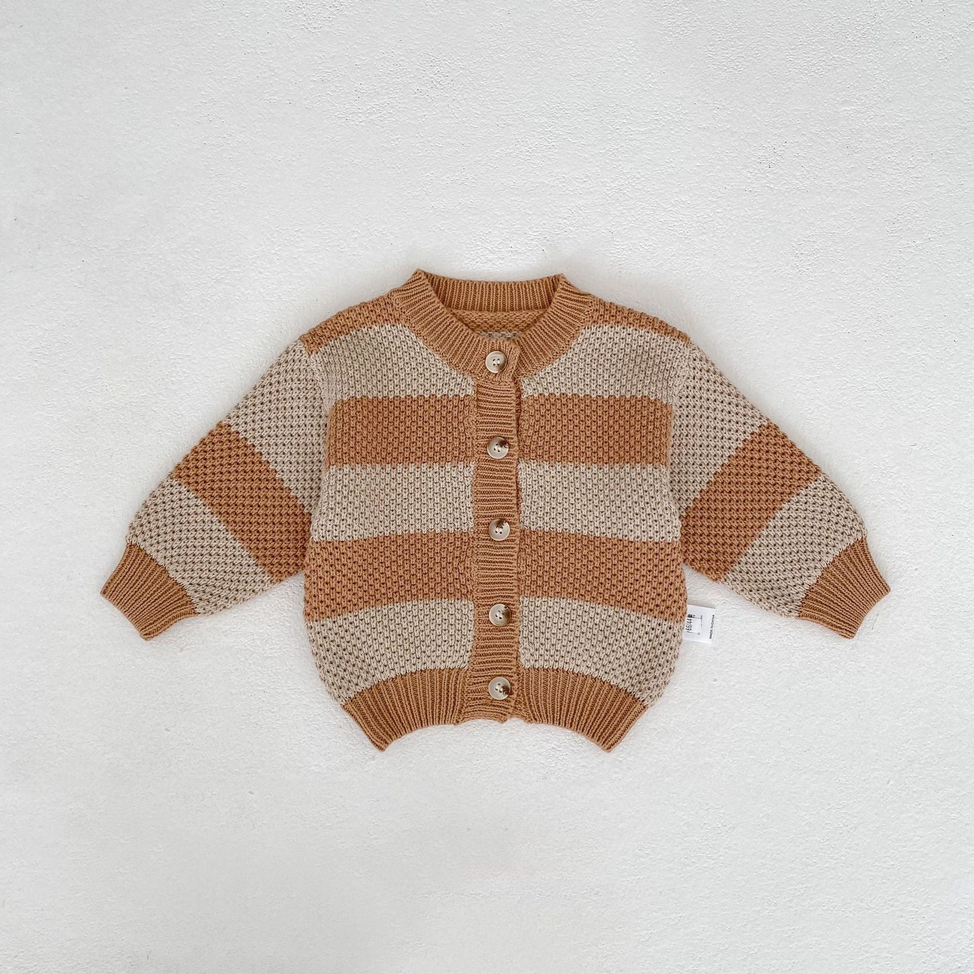 Baby Striped Knitted Cardigan Loose Outerwear