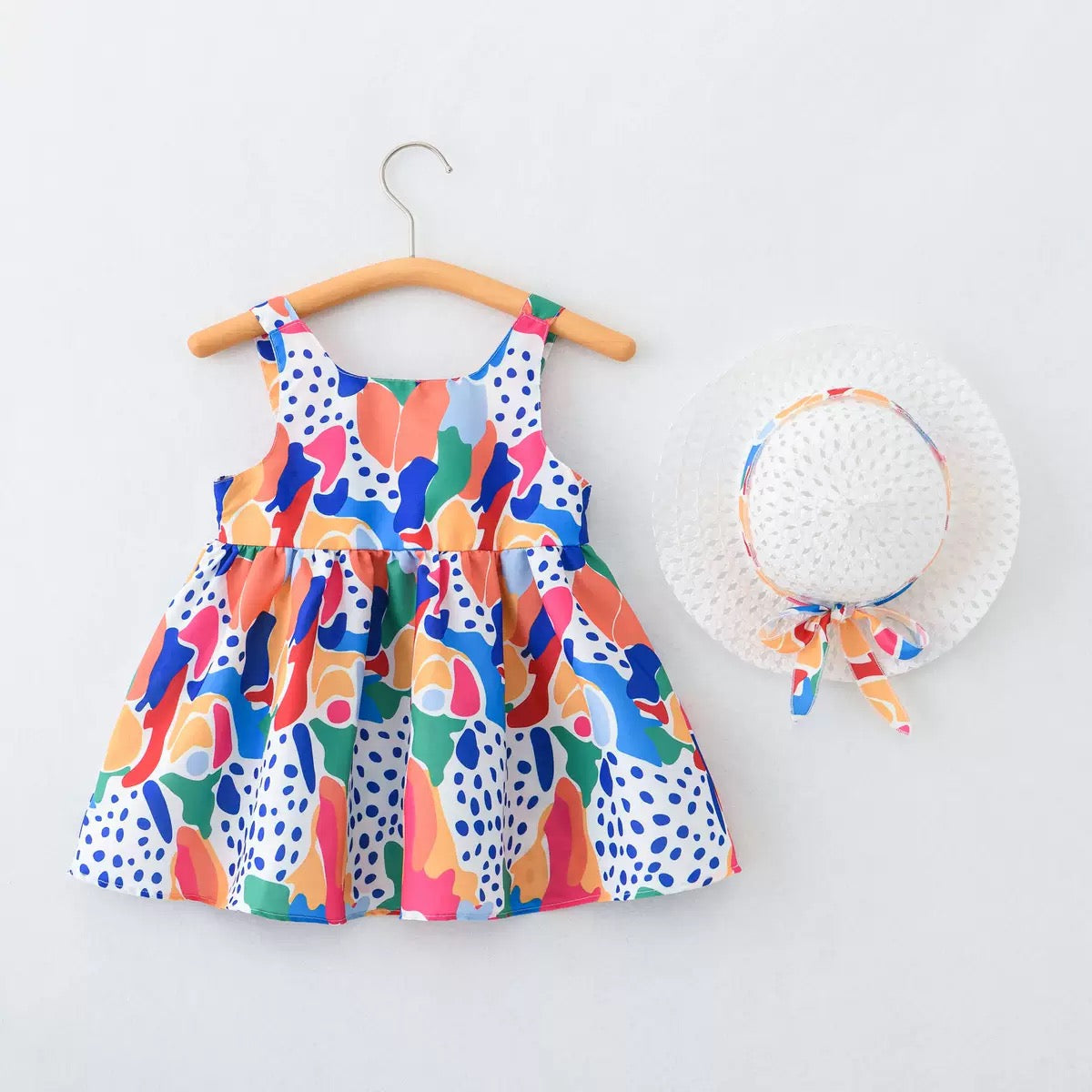 Baby Girl Butterfly Print Suspender Dress