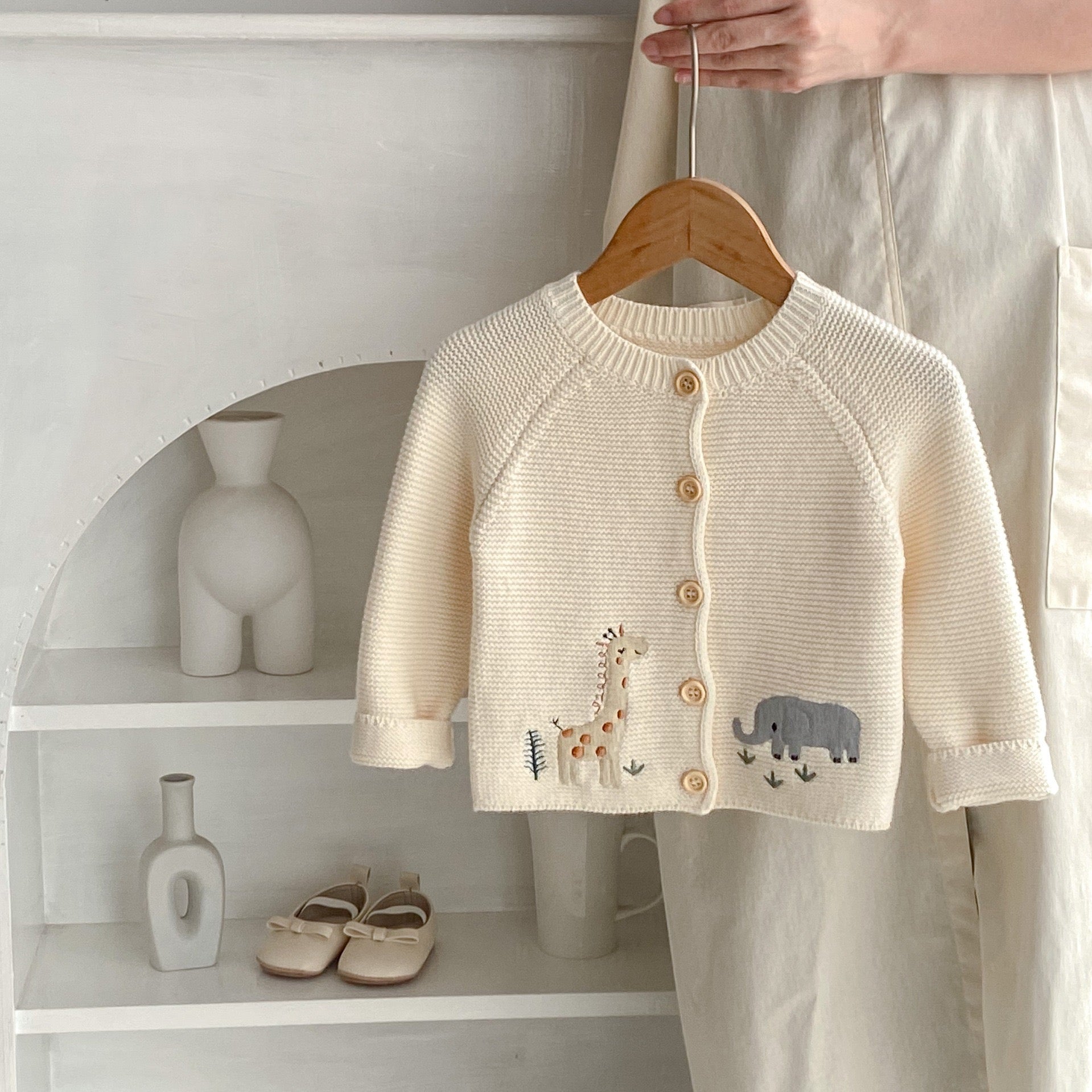 Children's Zebra/Elephant Knit Jacket