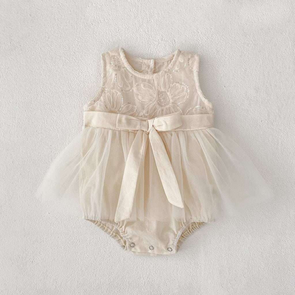 Baby Bodysuit with Flower and Bow