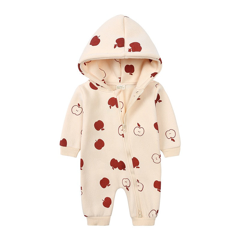 Children's Jumpsuit with Prints and Hood
