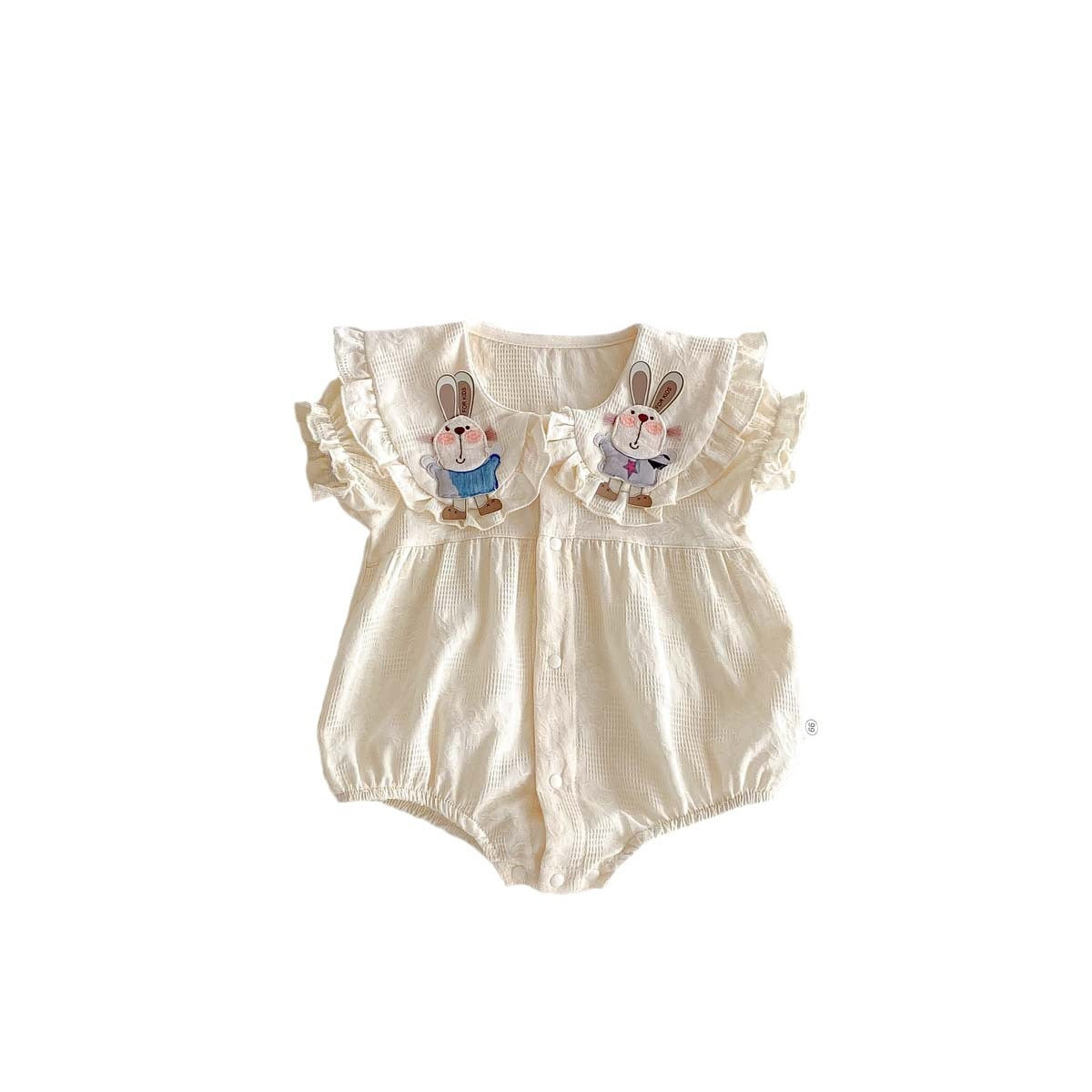 Cotton Rabbit Lace Romper