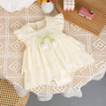 Sweet Infant Girls Bodysuit Flying Sleeve Princess Dress
