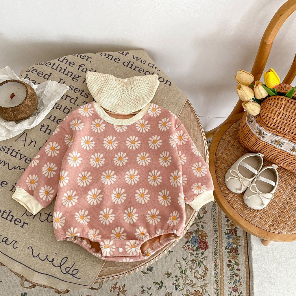 Girls' Bodysuit with Flowers