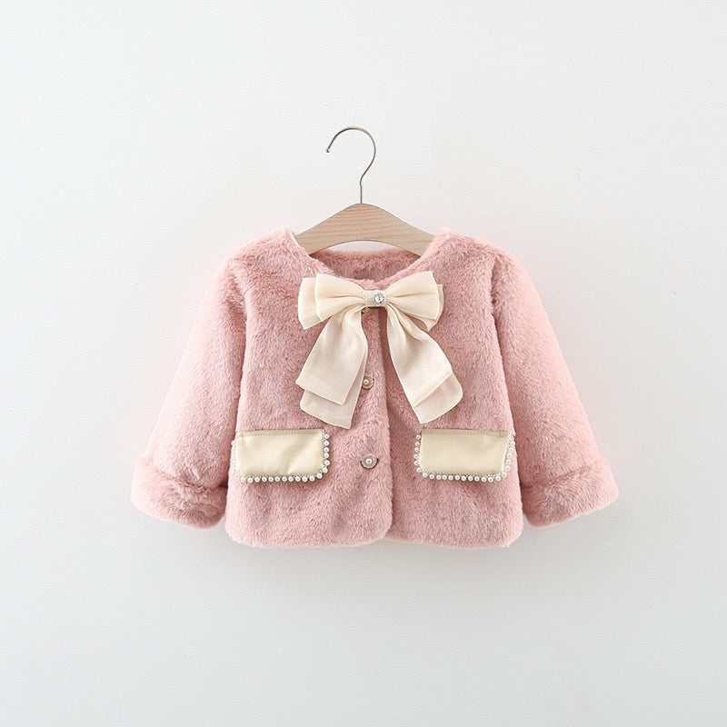 Children's Winter Coat with Bow