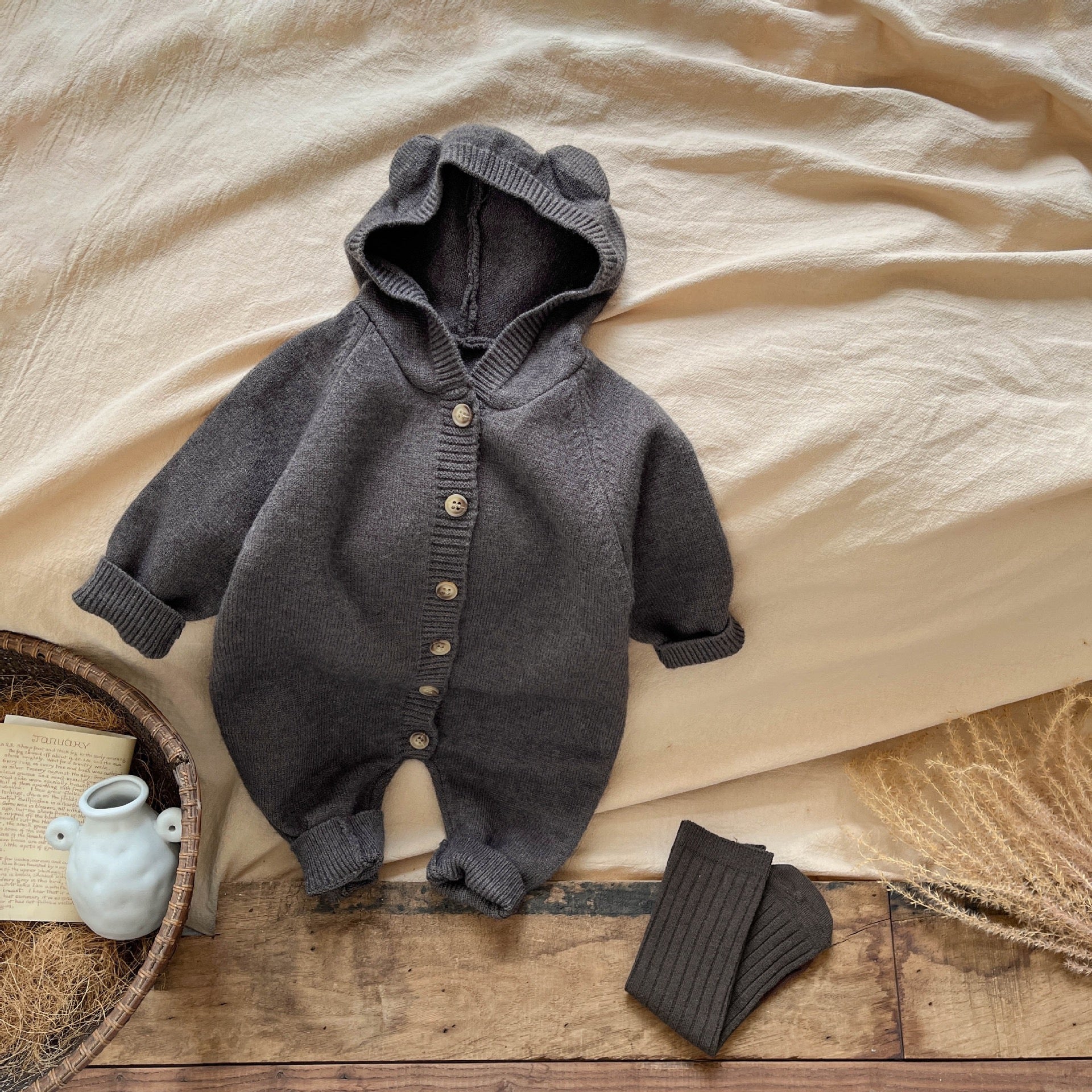 Children's Knitted Jumpsuit with Buttons