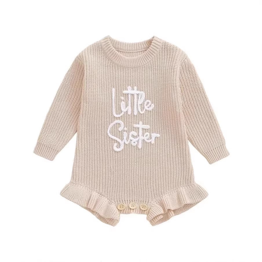 Baby Bodysuit Knitted Sister