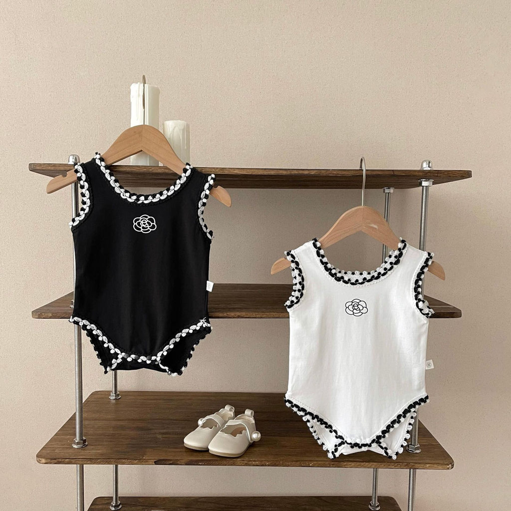 Camiseta sin mangas con estampado floral para niños
