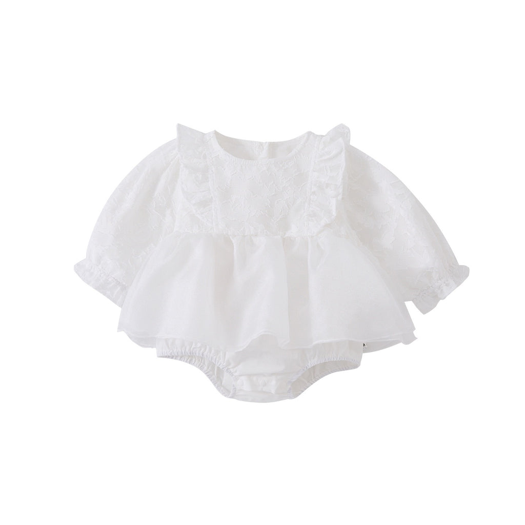 Floral Baby Bodysuit with Skirt