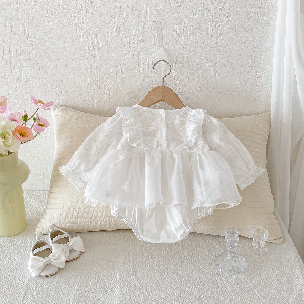 Floral Baby Bodysuit with Skirt