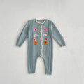 Children's Knitted Jumpsuit with Little Flowers
