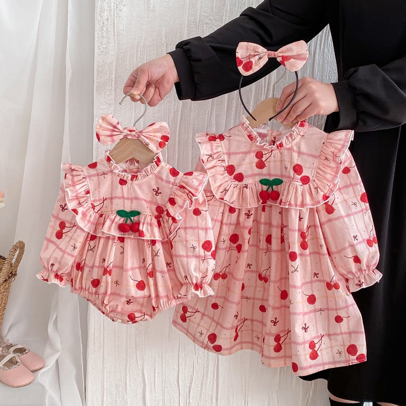 Baby Girl Sister Matching Clothes Newborn Toddler Infant Bodysuit