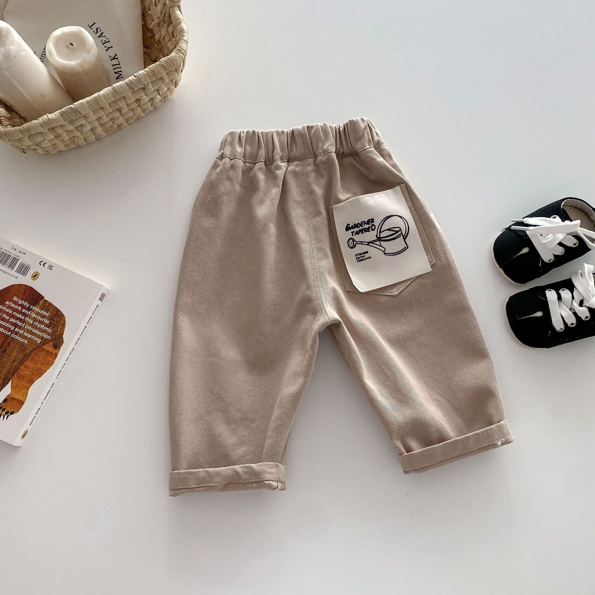 Kids Striped Jeans Casual Pants