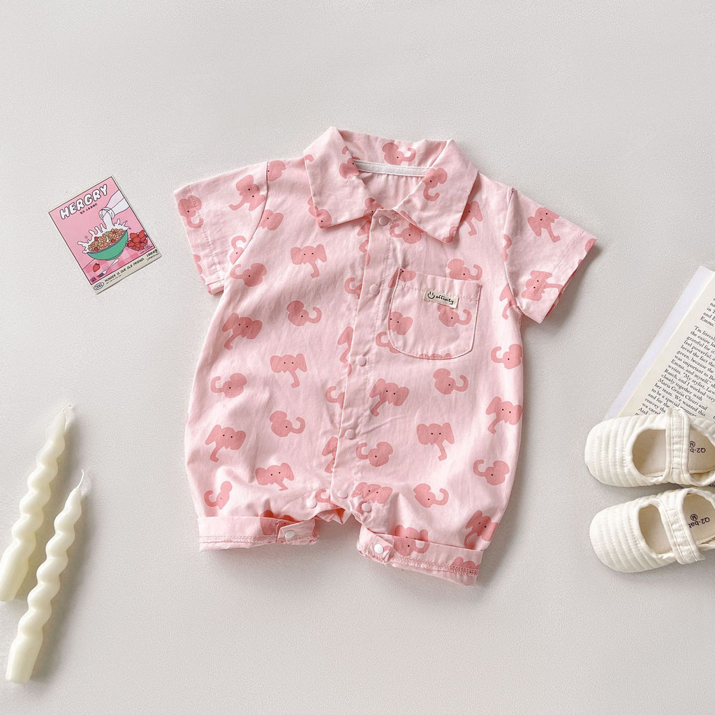 Baby Elephant Romper/Blue