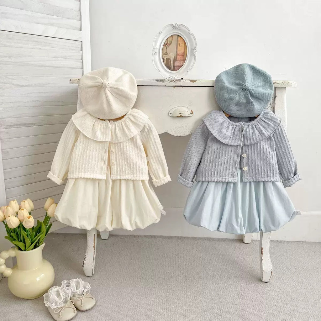 Children's Set: Cardigan + Balloon Dress