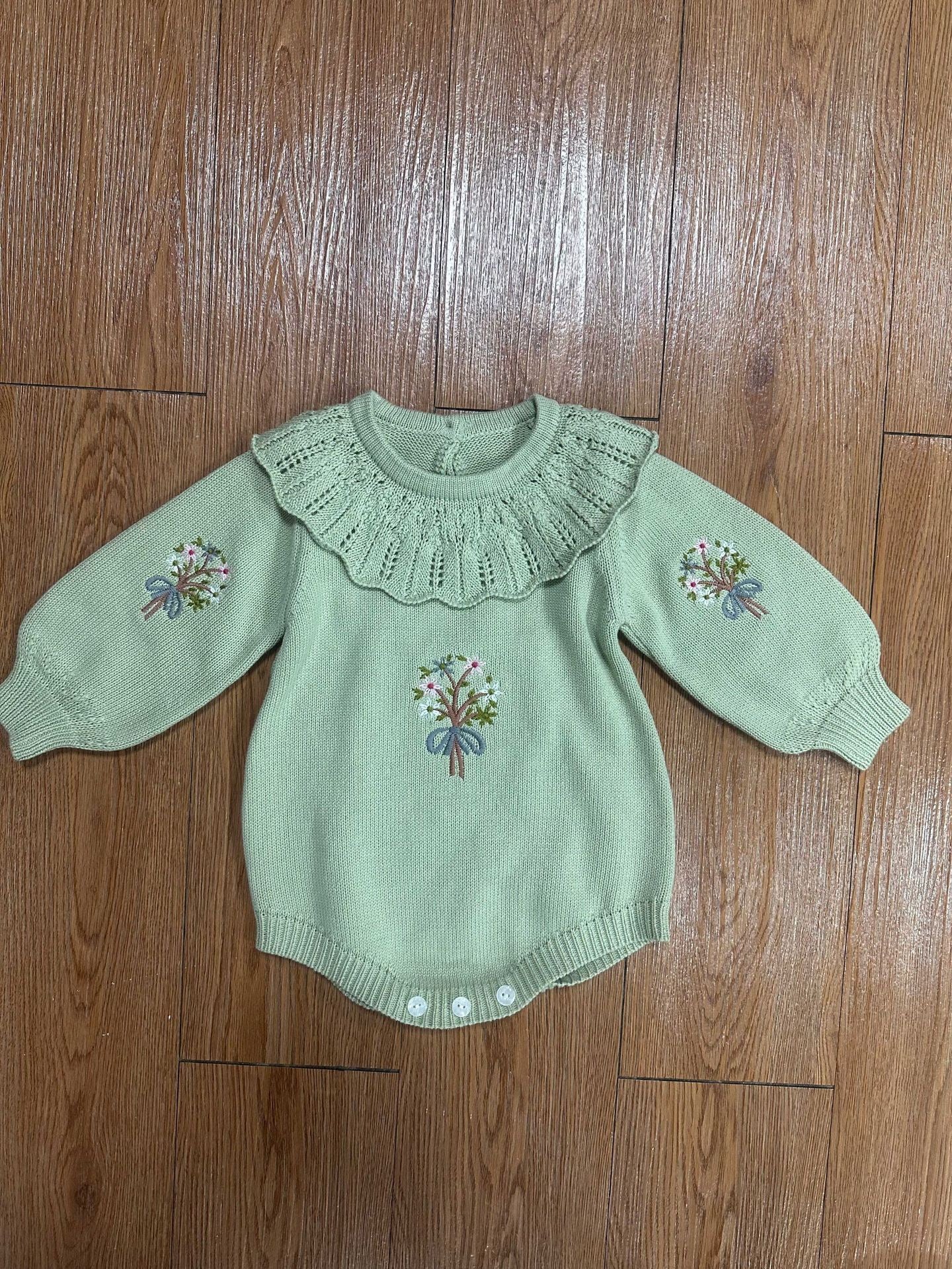 Floral Knit Baby Bodysuit