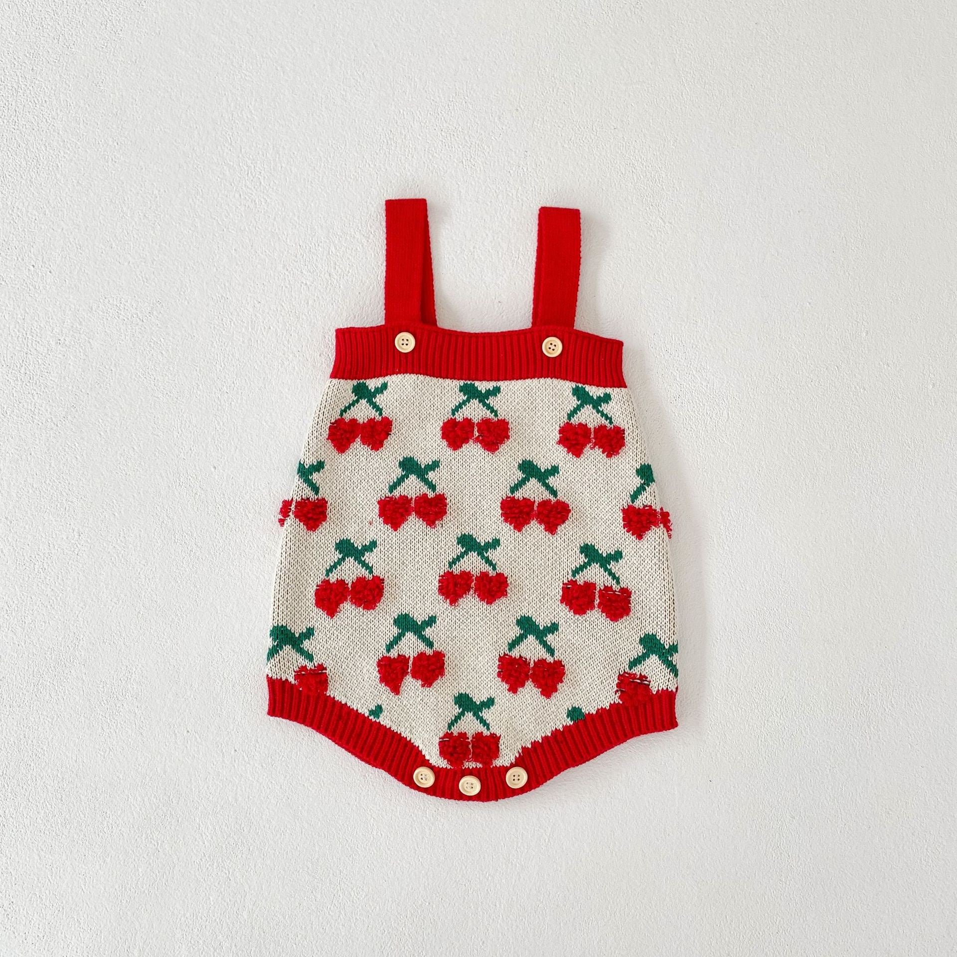 Toddler Girl Cherry Cardigan & Jumpsuit Set