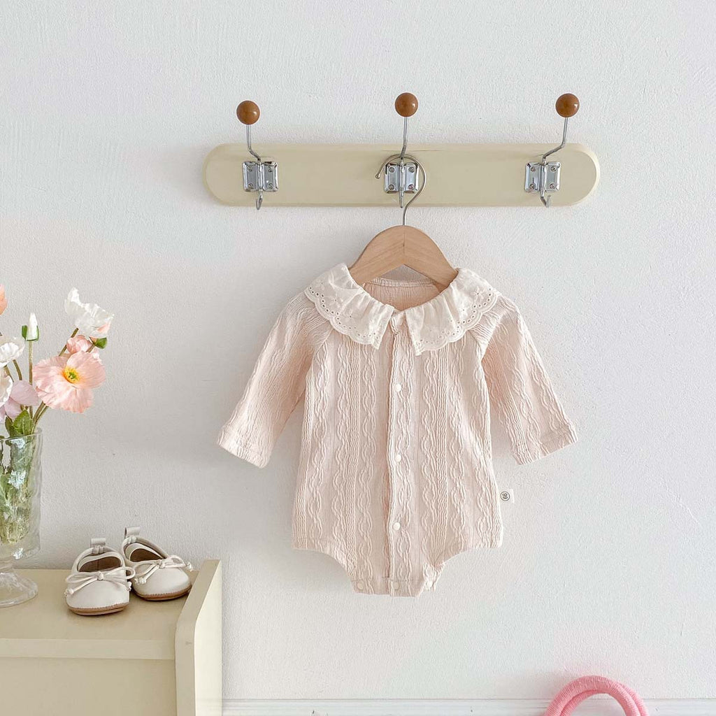 Baby Bodysuit with Lace Collar