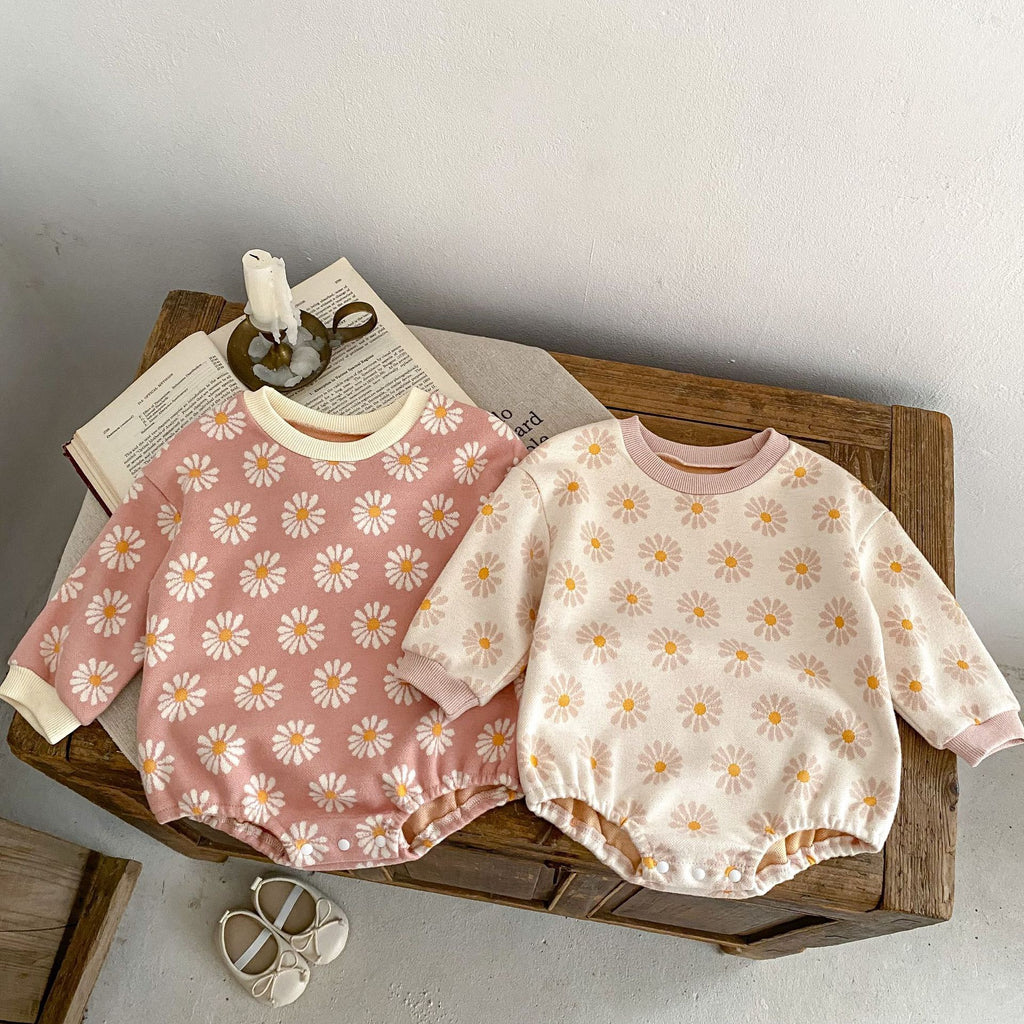 Girls' Bodysuit with Flowers