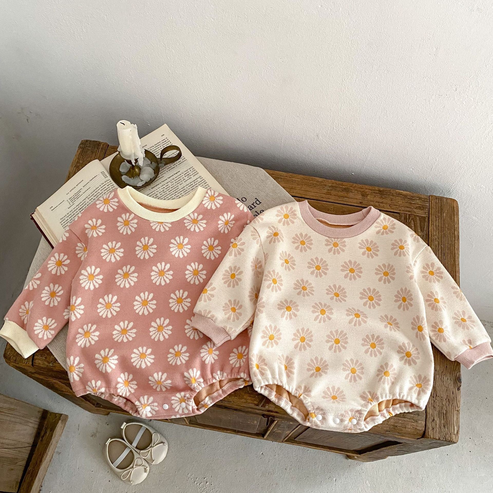 Girls' Bodysuit with Flowers