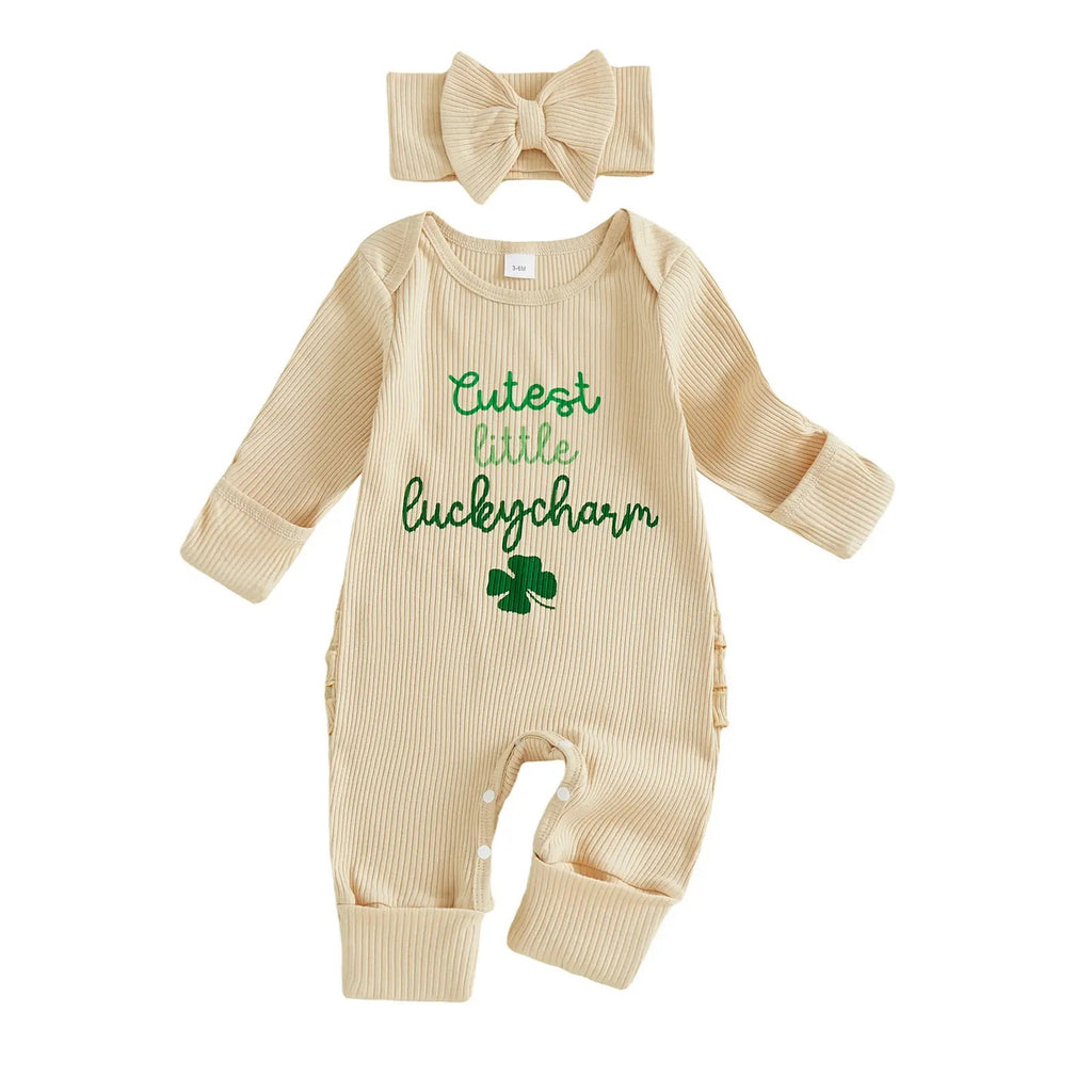 Baby Ribbed Romper + Bow